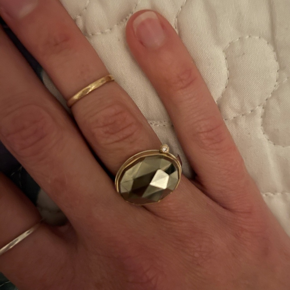 Jamie Joseph Pyrite and Satellite Diamond Ring